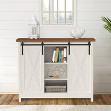 Load image into Gallery viewer, Rustic Solid Wood Barn Door Wine Cabinet