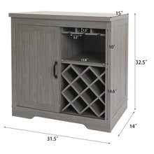 Load image into Gallery viewer, Farmhouse Liquor Wine Cabinet With Storage Ash Grey