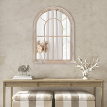 Load image into Gallery viewer, Farmhouse Arched Windowpane Mirror 36" L x 26" W