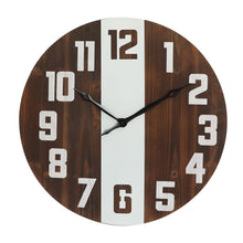 Load image into Gallery viewer, 24 Inch Wood Numerals Wall Clock for Living Room Decor