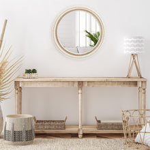 Load image into Gallery viewer, Distressed Decorative Mirror with White Beaded