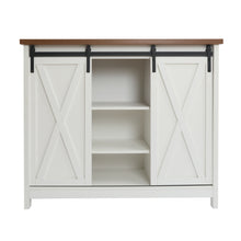 Load image into Gallery viewer, Rustic Solid Wood Barn Door Wine Cabinet