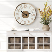 Load image into Gallery viewer, 24 Inch Round Modern Wall Clock with Large Numerals