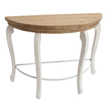 Load image into Gallery viewer, Rustic Wood Half Round 2-Tier End Table