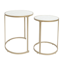 Load image into Gallery viewer, Modern Round Accent Coffee Table Set of 2