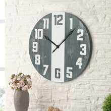 Load image into Gallery viewer, 24 Inch Wood Numerals Wall Clock for Living Room Decor