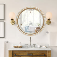 Load image into Gallery viewer, Distressed Decorative Mirror with White Beaded