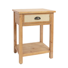 Load image into Gallery viewer, Nature Wood Night Stand Beside Table with Drawer