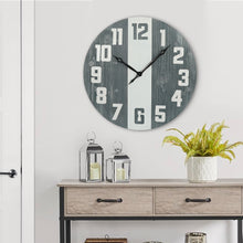 Load image into Gallery viewer, 24 Inch Wood Numerals Wall Clock for Living Room Decor