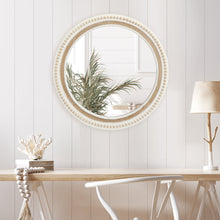 Load image into Gallery viewer, Distressed Decorative Mirror with White Beaded