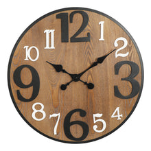 Load image into Gallery viewer, Farmhouse Wood Large Numerals Wall Clock 24 Inch