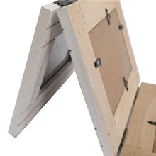 Load image into Gallery viewer, Rustic White 3 Folding 4X6 Hinged Distressed Photo Frame