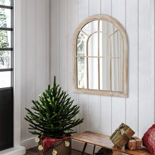 Load image into Gallery viewer, Farmhouse Arched Windowpane Mirror 36" L x 26" W