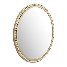 Load image into Gallery viewer, Round Metal Decorative Wall Mirror with White Beaded