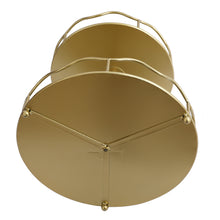 Load image into Gallery viewer, Gold 2 Tiered Decorative Serving Tray With Handle