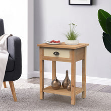 Load image into Gallery viewer, Nature Wood Night Stand Beside Table with Drawer