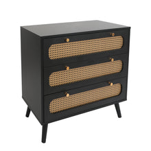 Load image into Gallery viewer, Modern Black Solid Wood TV Stand