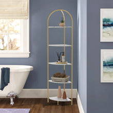 Load image into Gallery viewer, 5 Tiers Corner Freestanding Storage Shelf