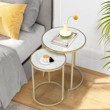 Load image into Gallery viewer, Modern Round Accent Coffee Table Set of 2