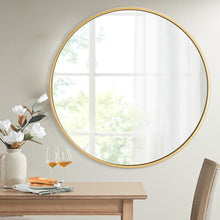Load image into Gallery viewer, Gold Frame Modern Round Wall Mirror 23.75" X 1.5" X 23.75"
