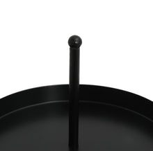 Load image into Gallery viewer, Black 2 Tiered Decorative Serving Tray