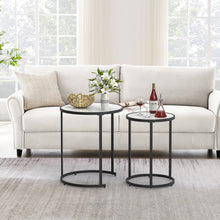 Load image into Gallery viewer, Modern Round Accent Coffee Table Set of 2