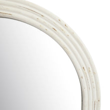 Load image into Gallery viewer, Distressed White Arched Wall Mirror 20"W × 30"L