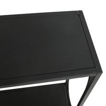 Load image into Gallery viewer, Black Side Table With 2 Storage Shelves for Entryway