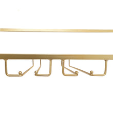 Load image into Gallery viewer, Gold Metal and Glass Home Bar Serving Cart