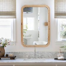Load image into Gallery viewer, 24" x 36" Rounded Corner Arch Wall Mirror with Wood Frame