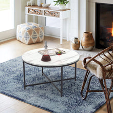 Load image into Gallery viewer, 35.5” Rustic Round Wood Coffee Table