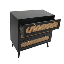 Load image into Gallery viewer, Modern Black Solid Wood TV Stand