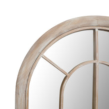 Load image into Gallery viewer, Farmhouse Arched Windowpane Mirror 36" L x 26" W
