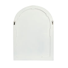 Load image into Gallery viewer, Farmhouse Wash White Arched Windowpane Wall Mirror