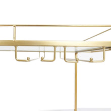 Load image into Gallery viewer, Gold Mirror Rolling Home Bar Serving Cart
