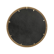 Load image into Gallery viewer, Round Metal Decorative Wall Mirror with White Beaded