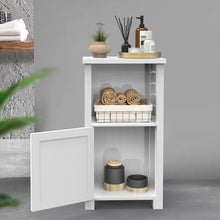 Load image into Gallery viewer, White Freestanding Wooden Storage Cabinet for Bedroom
