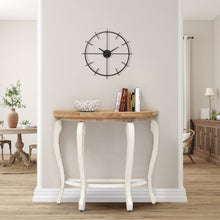 Load image into Gallery viewer, Rustic Wood Half Round 2-Tier End Table