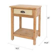 Load image into Gallery viewer, Nature Wood Night Stand Beside Table with Drawer