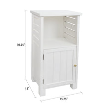 Load image into Gallery viewer, White Freestanding Wooden Storage Cabinet for Bedroom