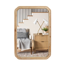 Load image into Gallery viewer, 24" x 36" Rounded Corner Arch Wall Mirror with Wood Frame
