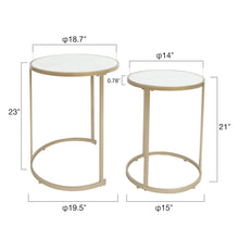 Load image into Gallery viewer, Modern Round Accent Coffee Table Set of 2