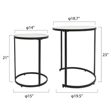 Load image into Gallery viewer, Modern Round Accent Coffee Table Set of 2