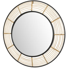 Load image into Gallery viewer, HAWOO 28'' Round Rattan Wall Mirror