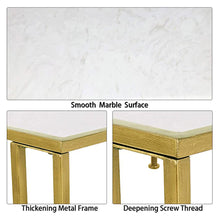 Load image into Gallery viewer, Gold Marble Sofa Laptop C Shaped Couch Side Table