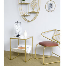 Load image into Gallery viewer, Marble Side Table with Metal Frame