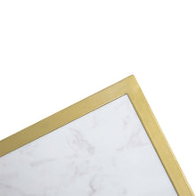 Load image into Gallery viewer, HAWOO Gold Nightstand, Marble Side Table with Metal Frame