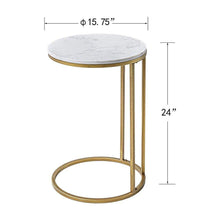 Load image into Gallery viewer, Marble Sofa Laptop C Shaped Side Table for Coffee Sofa Living Room Bedroom