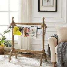 Load image into Gallery viewer, Solid Wood Finish Hand Harved Wooden Blanket Rack