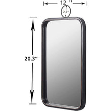 Load image into Gallery viewer, Black Classic Rectangle Wall Mirror, 12" X 1.6" X 20.3"